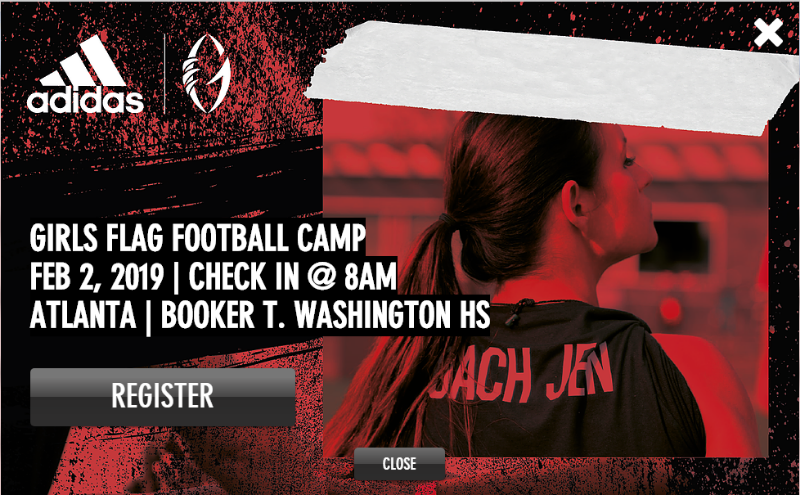 Atlanta Falcons host girls flag football camp